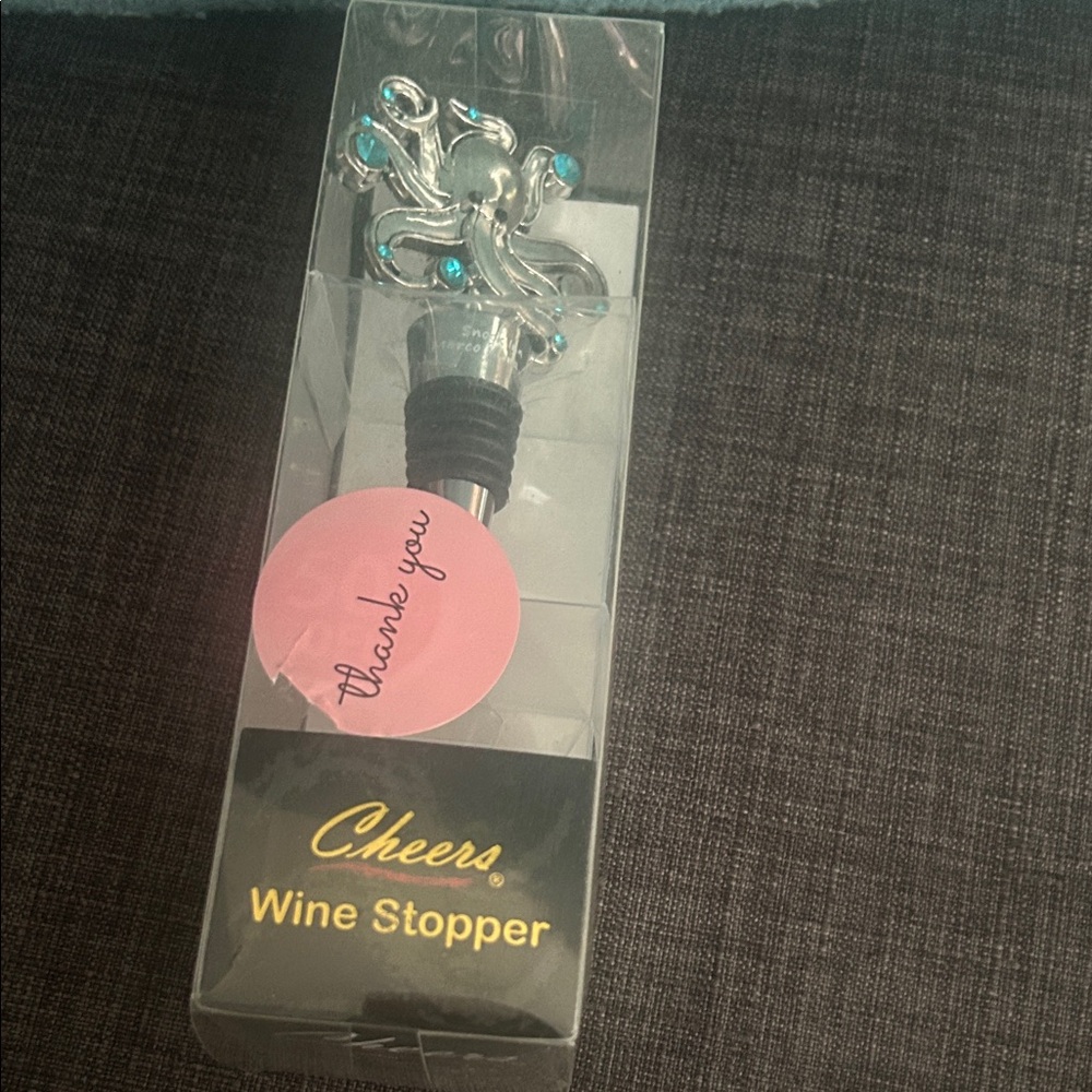 Cheers Wine Stopper with Octopus Design